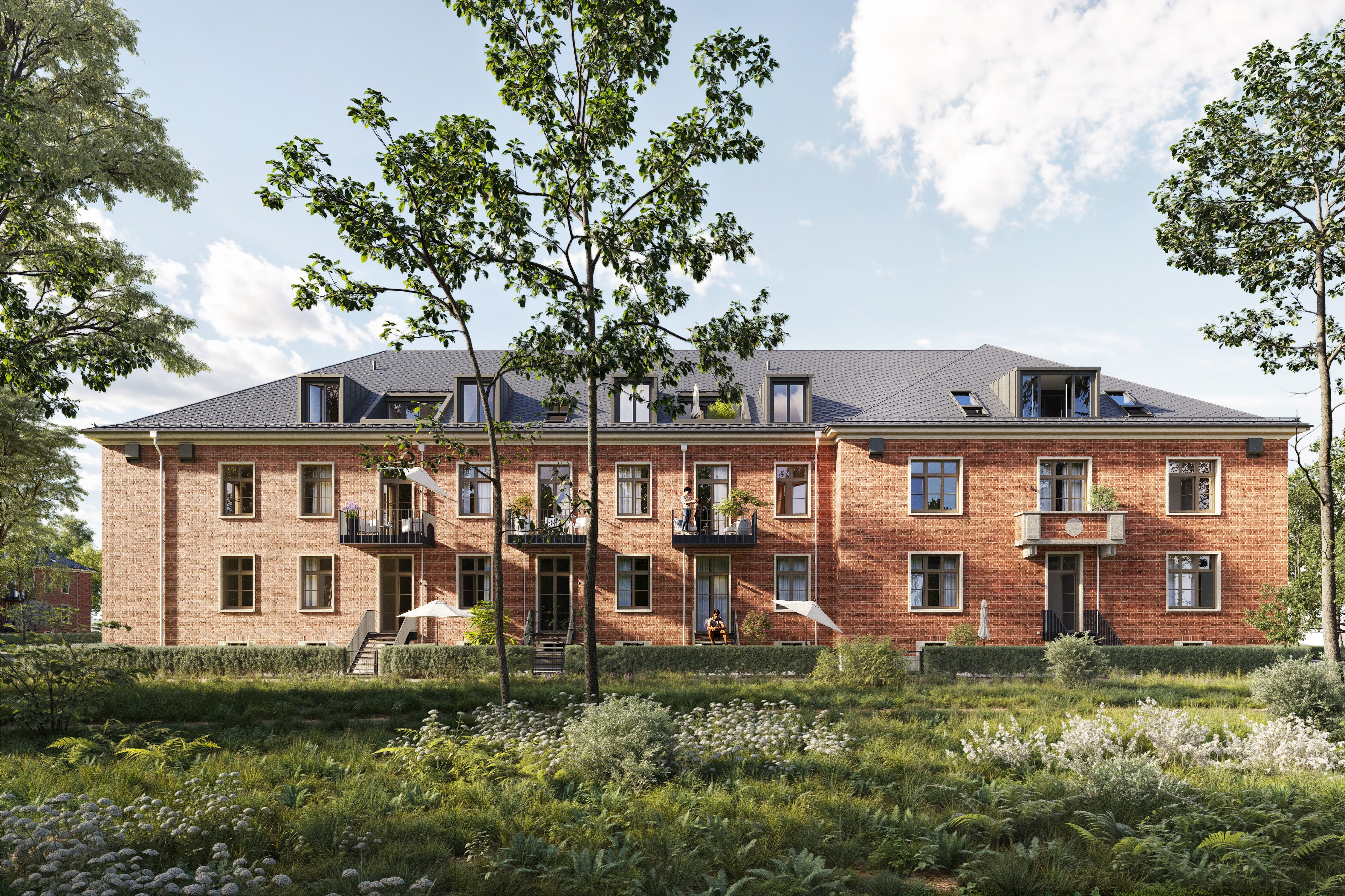 Quartier Lillestad Visualisierung Außenansicht